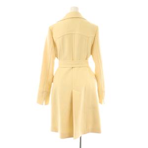 BURBERRY BLUE LABEL ウール ロングコート 裏地チェック 40 アイボリー