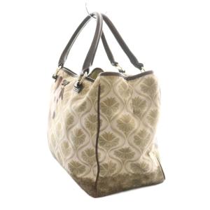 ANYA HINDMARCH トートバッグ ハンド ジャック・ラッセル・テリア 犬 転写 茶 ブラウン カーキ /SS OS