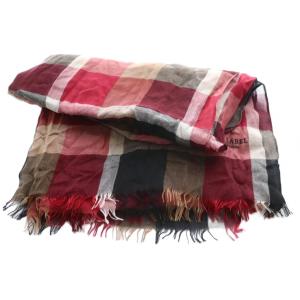 BLUE LABEL CRESTBRIDGE ストール マフラー チェック 赤 レッド黒 ブラック /SS OS