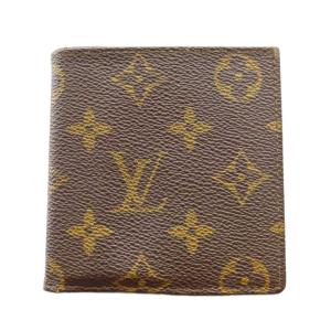 モノグラム ポルトビエ 6カルトクレディ 二つ折り財布 茶 ブラウン /SS OS