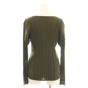 PLEATS PLEASE ISSEY MIYAKE イッセイミヤケ Cut and sew プリーツカットソー 3 カーキ /DF OS
