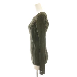 PLEATS PLEASE ISSEY MIYAKE イッセイミヤケ Cut and sew プリーツカットソー 3 カーキ /DF OS