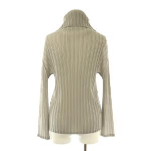 PLEATS PLEASE ISSEY MIYAKE イッセイミヤケ プリーツハイネックカットソー 長袖 3 グレー /DF OS