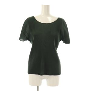 半袖カットソー 3 ダークグリーン 濃緑 プリーツ /CX OS