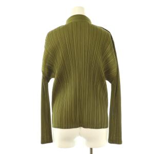 PLEATS PLEASE ISSEY MIYAKE イッセイミヤケ プリーツシャツジャケット カーディガン 3 カーキ /ES OS