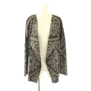 イッセイミヤケ ダマスク カーディガン ジャケット 3 ブラック グレー