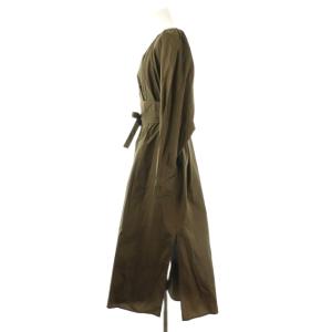 Max Mara 白タグ 長袖 ワンピース ロング 40 カーキ /DF OS