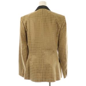 VERSACE JEANS COUTURE セットアップ 上下 ジャケット テーラード スカート 膝丈 タイト 総柄 28/42 ベージュ /NR