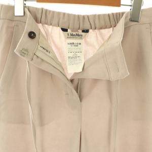 S Max Mara 23年製 ウール イージーパンツ ストレート 40 ピンクベージュ /AT OS