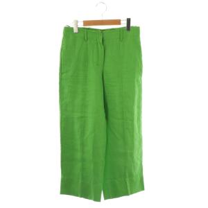 リネン ワイドパンツ 36 グリーン /HK OS