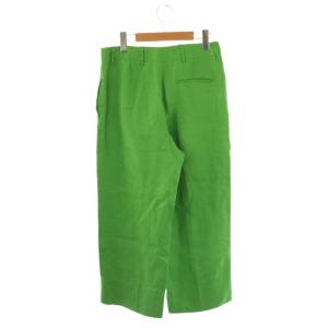 S Max Mara リネン ワイドパンツ 36 グリーン /HK OS