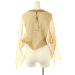 AKRIS シアー ボレロ 長袖 US8 ベージュ /HK OS