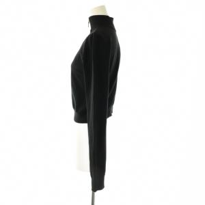 Max Mara 24SS 白タグ ハーフジップ ニット ハイネック クロップド M ブラック /DF OS