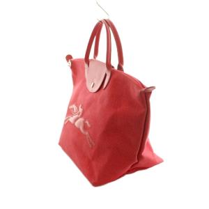 Longchamp ル・プリアージュ トートバッグ ホースロゴ レッド 赤 /MI OS