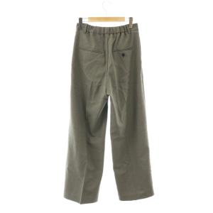 SLOBE IENA 24AW PE SHARK 1タックストレートパンツ スラックス 40 グレー /AT OS
