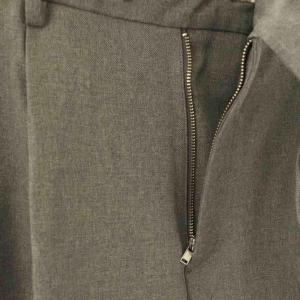 SLOBE IENA 24AW PE SHARK 1タックストレートパンツ スラックス 40 グレー /AT OS