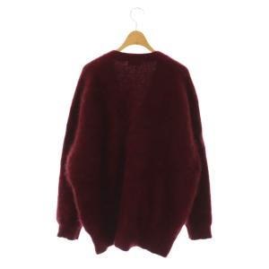 BALLSEY フラッフィーヤーン Vネックカーディガン ニット ウール S 赤紫 レッドパープル /CX OS