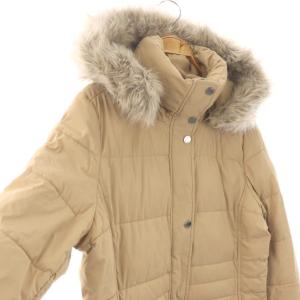 TOMMY HILFIGER ダウンコート ジップアップ ロング L ベージュ /HK OS
