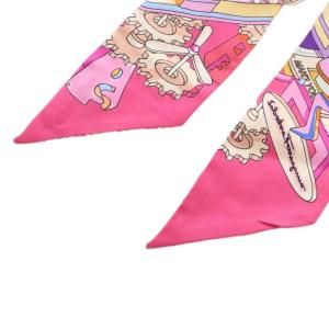 Salvatore Ferragamo リボンスカーフ 総柄 シルク マルチカラー /MI OS OH