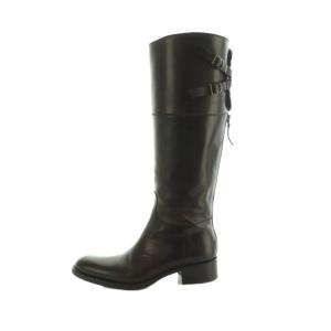 SARTORE ダブルバックルバックジップロングブーツ 37 23.0-23.5cm 茶 /MI OS