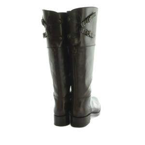 SARTORE ダブルバックルバックジップロングブーツ 37 23.0-23.5cm 茶 /MI OS