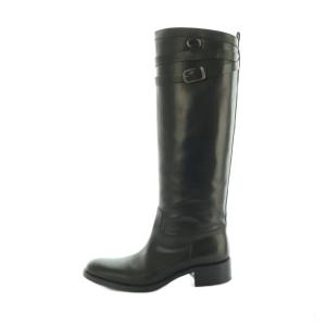 SARTORE チューブライディングブーツ ロングブーツ ラウンドトゥ EU37.5 23.5-24.0cm 黒 /MI