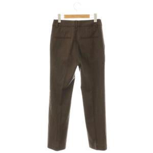 MUSE de Deuxieme Classe LANA CHECK PT パンツ ストレート スラックス 36 茶 ブラウン /AT OS