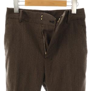 MUSE de Deuxieme Classe LANA CHECK PT パンツ ストレート スラックス 36 茶 ブラウン /AT OS