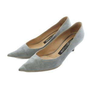 パンプス ポインテッドトゥ ヒール スエード 37 23.5cm グレー /RI OS