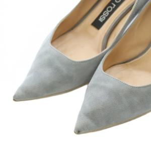 Sergio Rossi パンプス ポインテッドトゥ ヒール スエード 37 23.5cm グレー /RI OS