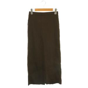 CRISP LINEN DANAE ロングスカート タイト 36 カーキ /HK OS