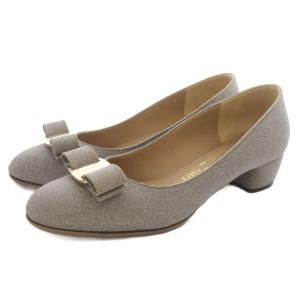 ヴァラ グリッターパンプス 7 茶色 ブラウン /SR