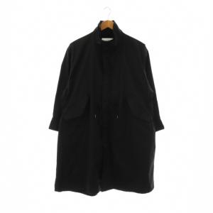 P GABA スタンドカラー モッズコート ロング 36 黒 ブラック /AT OS
