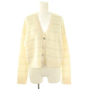 ツイーディーVニットカーディガン 36 オフホワイト /DF OS SH