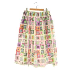 AD2017 クロシェプリント ギャザースカート マルチカラー TA-S023