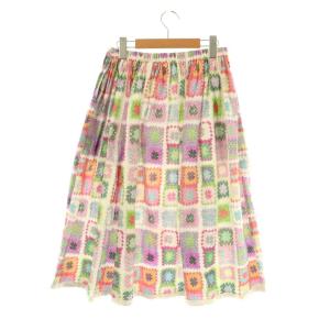 Tao AD2017 クロシェプリント ギャザースカート マルチカラー TA-S023