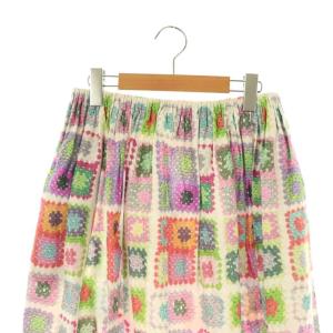 Tao AD2017 クロシェプリント ギャザースカート マルチカラー TA-S023