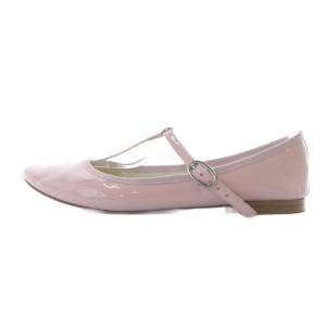 Repetto FAUSTINE BALLERINA エナメル Tストラップ バレエシューズ 38 ピンク /SR SH