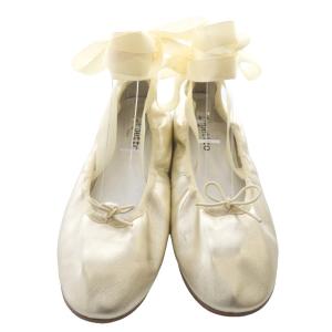Repetto Sophia リボン バレエシューズ レースアップ レザー 38 ゴールド色 /SR SH