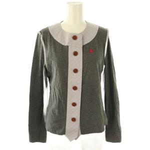 オーブ刺繍 カットソー 長袖 2 チャコールグレー マルチカラー /ES OS