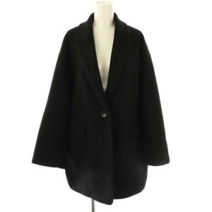 W/Nyモッサジャケットライクコート チェスター アウター M 黒 ブラック 総裏地 /CX OS
