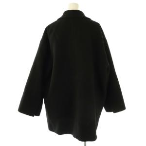 Spick&Span W/Nyモッサジャケットライクコート チェスター アウター M 黒 ブラック 総裏地 /CX OS