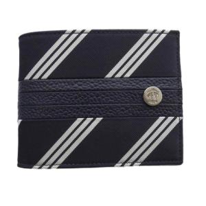 二つ折り お札入れ カードケース 紺 ネイビー /SR