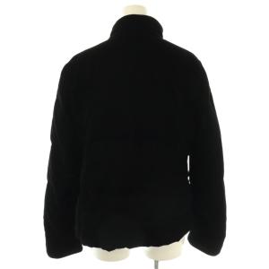 Aquascutum ベロアダウンジャケット 7F ブラック /DO OS