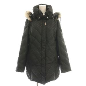 ダウンコート ミドル ドット M 黒 ブラック /AT OS