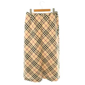 BURBERRY LONDON ノバチェックスカート ウール 38 ベージュ ブラック レッド /DO OS