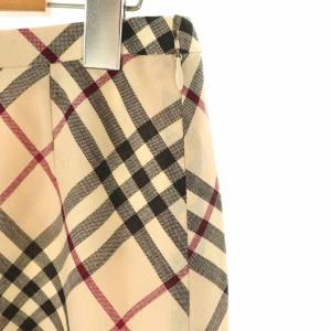 BURBERRY LONDON ノバチェックスカート ウール 38 ベージュ ブラック レッド /DO OS