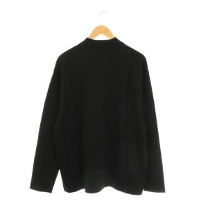 ATON 24AW スーピマコットンモックネックロンT カットソー 6 ブラック /DO OS