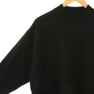 ATON 24AW スーピマコットンモックネックロンT カットソー 6 ブラック /DO OS