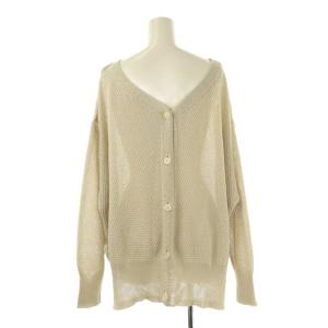 23SS カノコ2WAYBack開きカーディガン Vネック ライトベージュ /DO OS